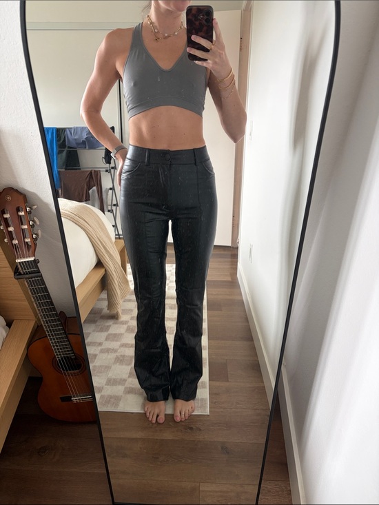 Zara Pants - Zara Black Boot Cut Faux-Leather Pants